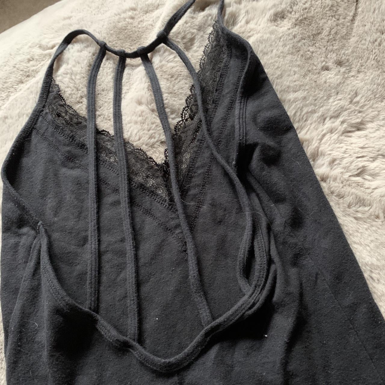 Abercrombie and Fitch lace v neck bodysuit with... - Depop