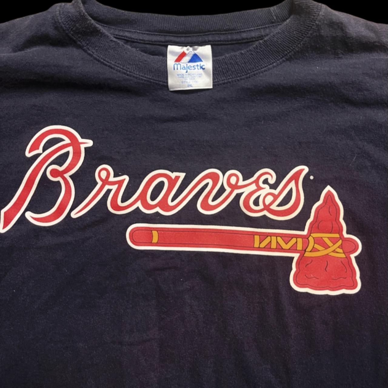 Vintage Atlanta Braves T-Shirt Size tag was cut but - Depop