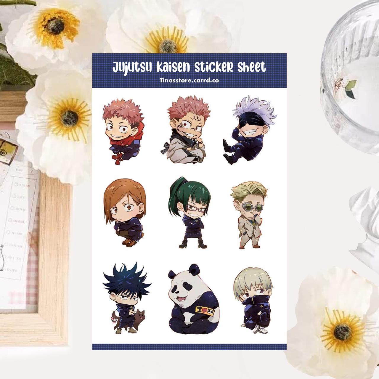 Jujutsu kaisen matte sticker sheet Size: 145×95... - Depop