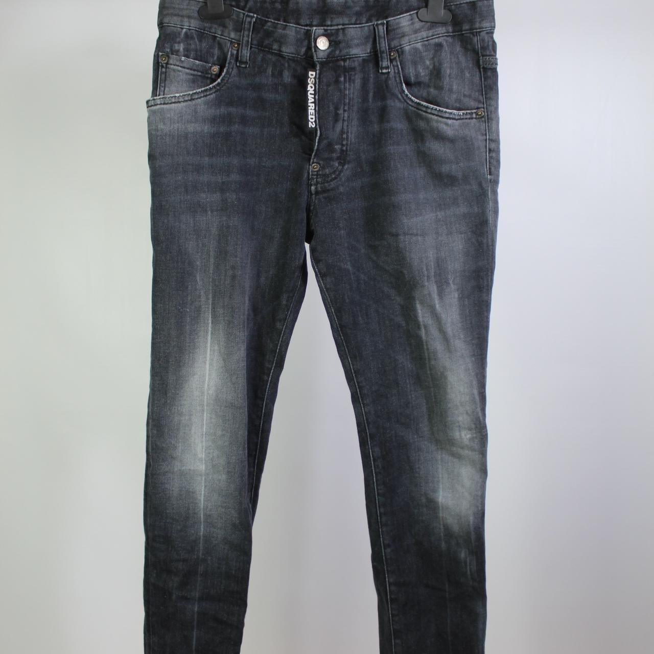 Black Grey Big Logo DSQ 'Super Twinky Jeans' Size Depop