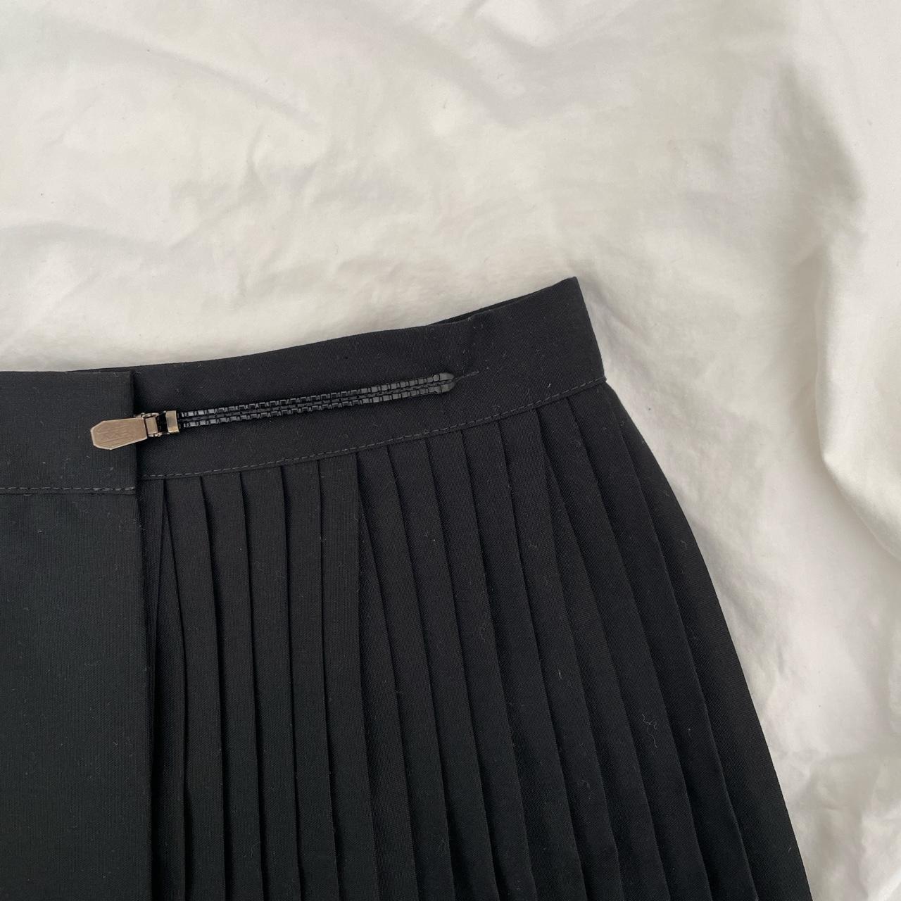 adorable black mini pleated skirt 🧛‍♀️ adjustable waist... - Depop
