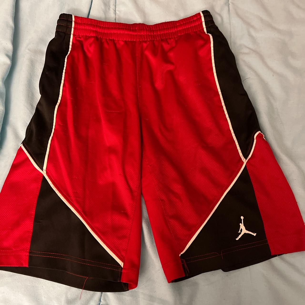 Jordan Men's Red and Black Shorts | Depop