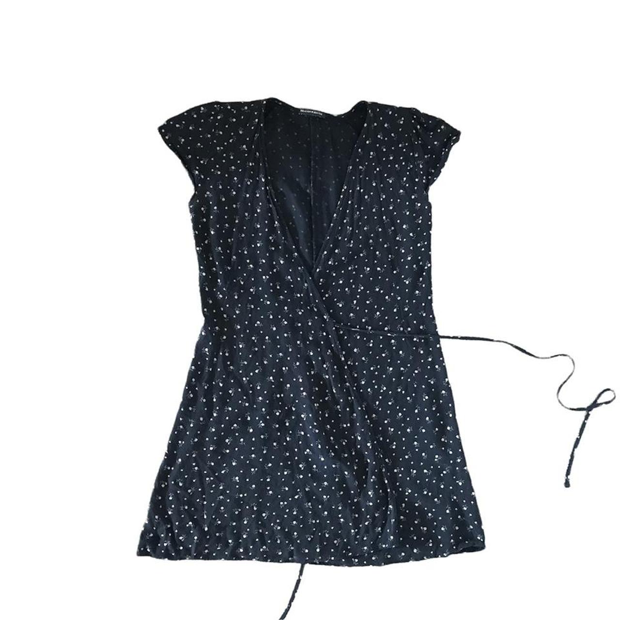 Brandy Melville mini wrap floral print dress brandy... Depop