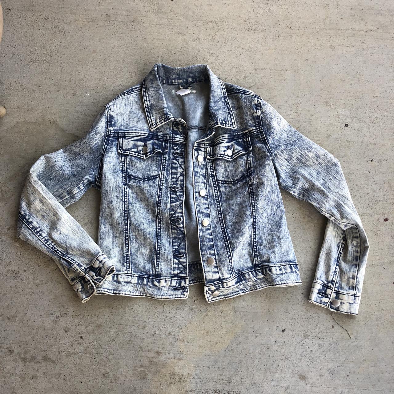 Sick lightweight acid-wash denim jacket. Lady’s... - Depop