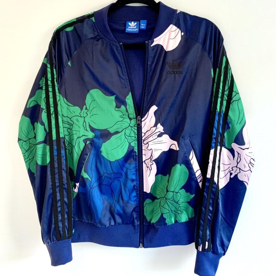 adidas floral bomber jacket womens