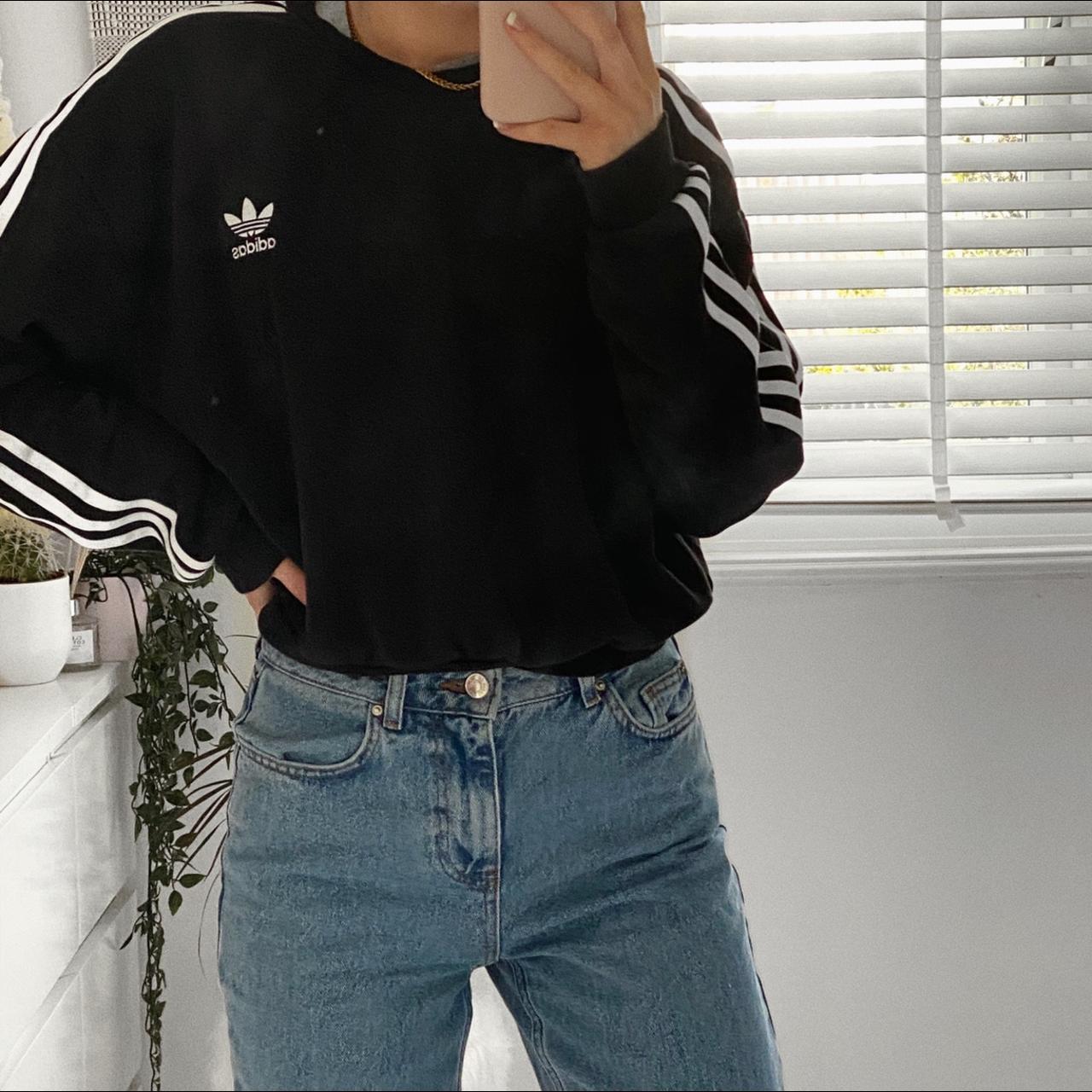 Adidas cropped jumper hotsell