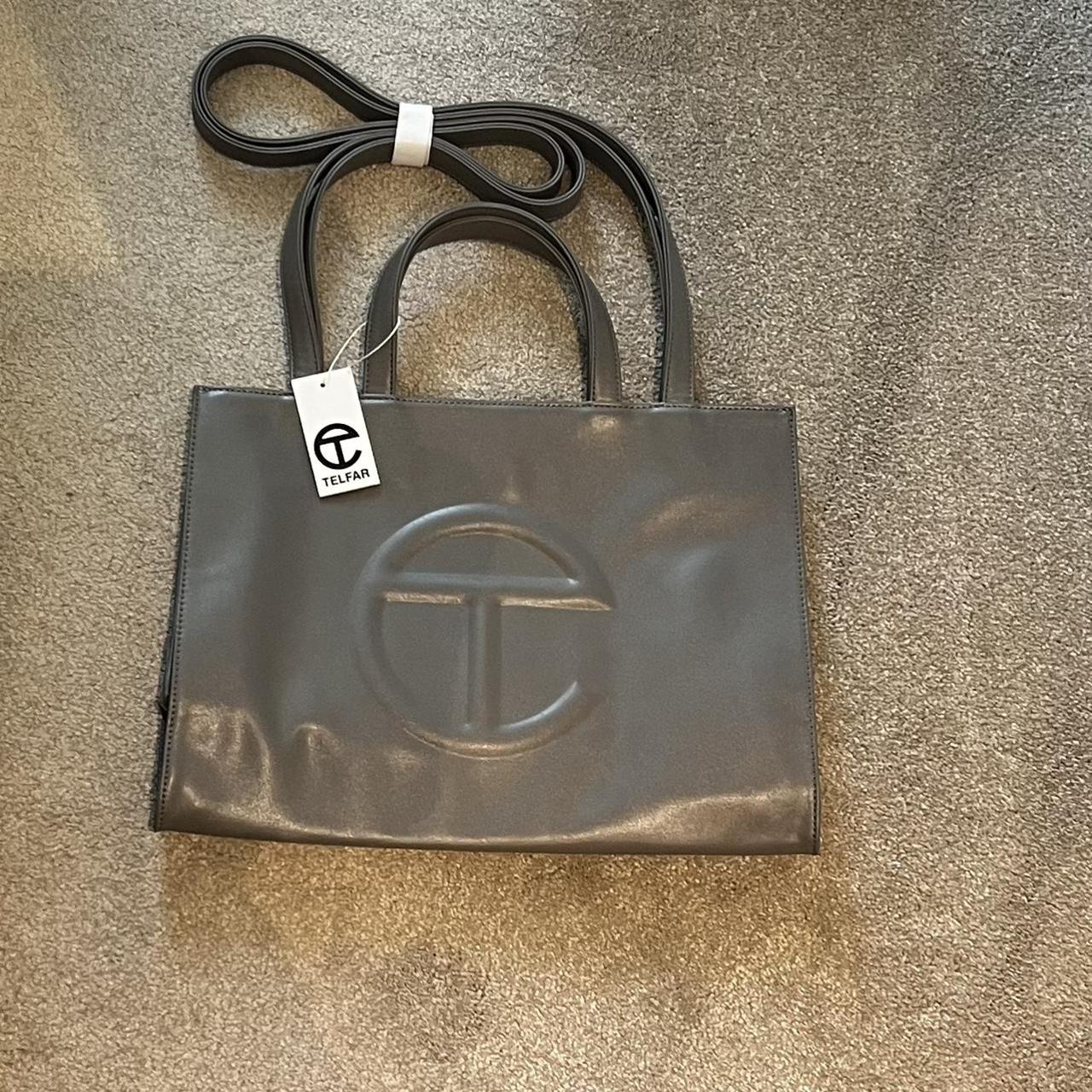Grey medium telfar shopping bag with dust bag. This... - Depop
