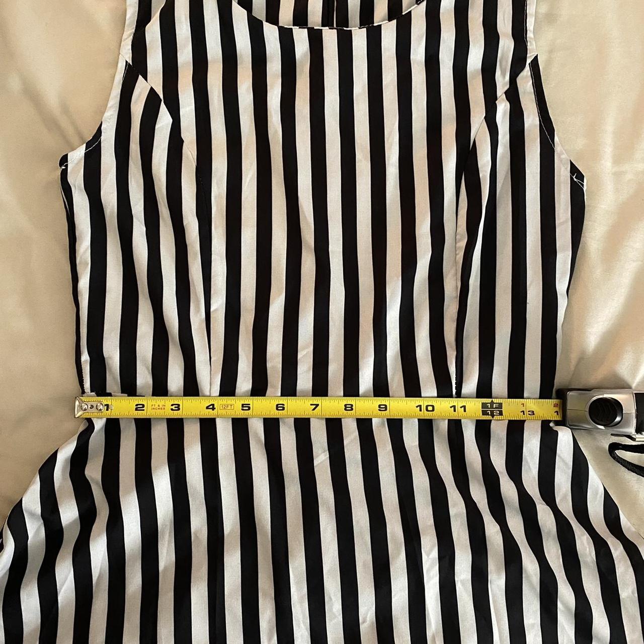 Bettlejuice black and white striped dress. Aline... - Depop