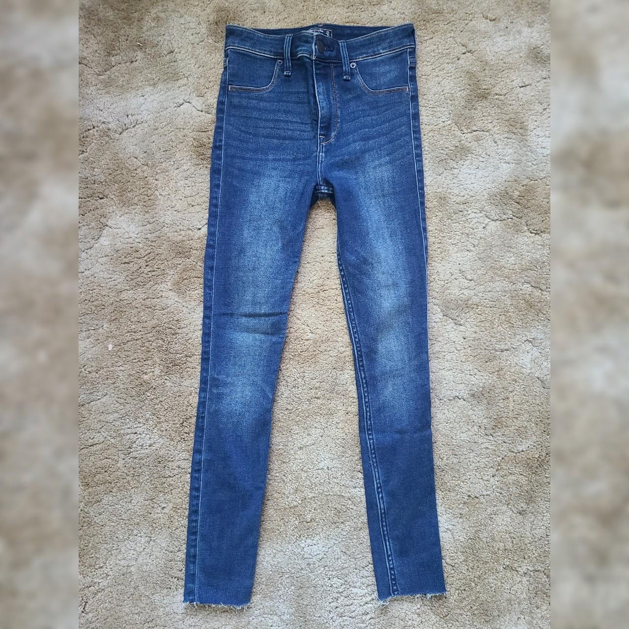 Abercrombie & Fitch High Rise Jean Legging - Dark... - Depop