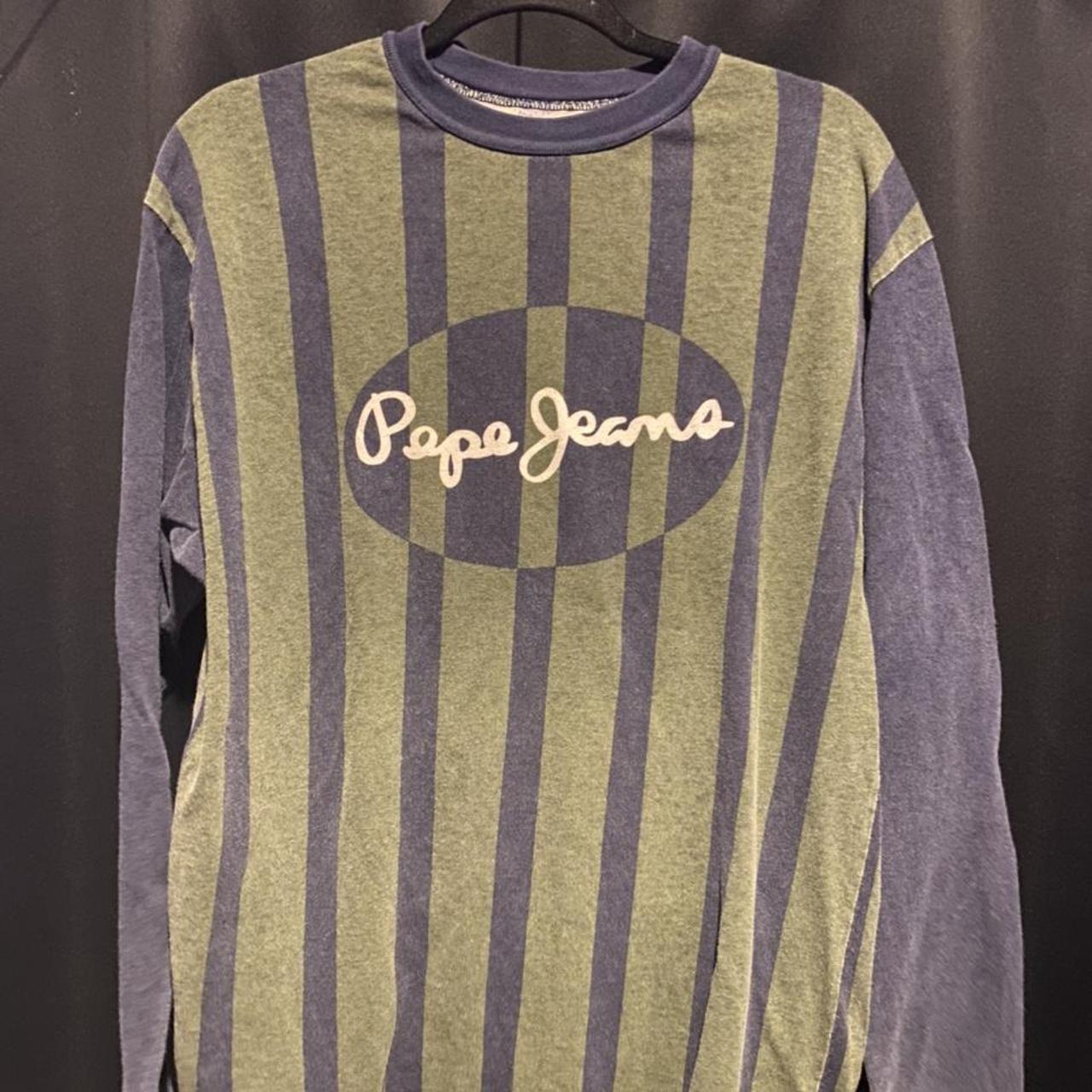 Pepe Jeans Men's Green and Navy Shirt