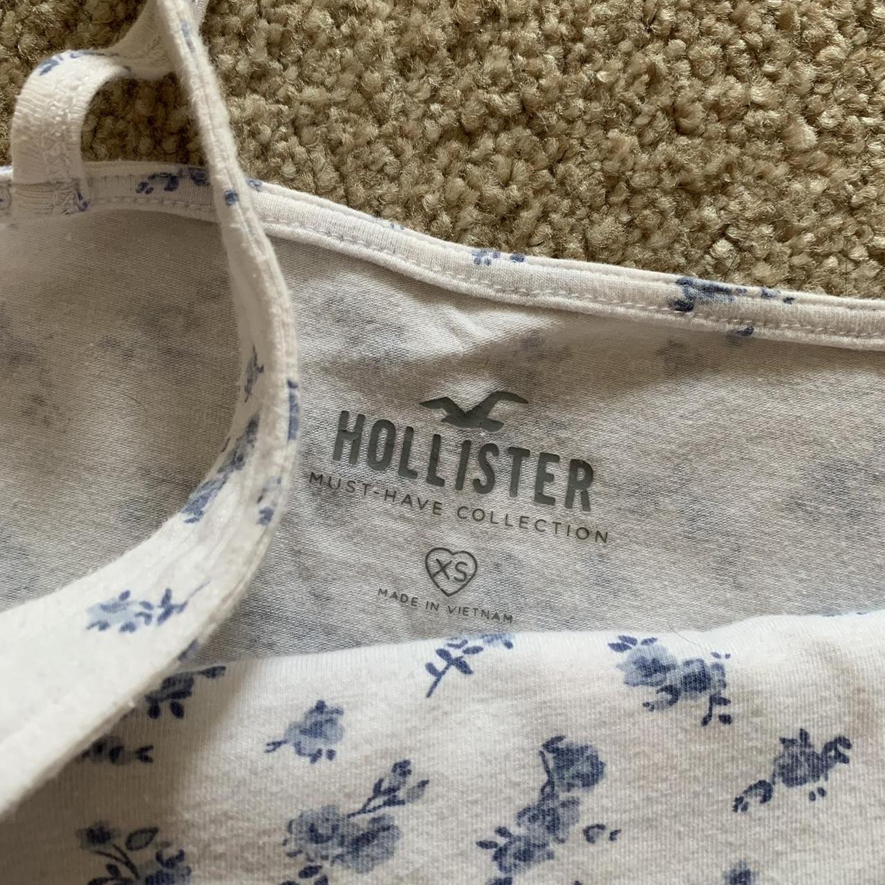 hollister floral print crop top size XS. perfect... - Depop