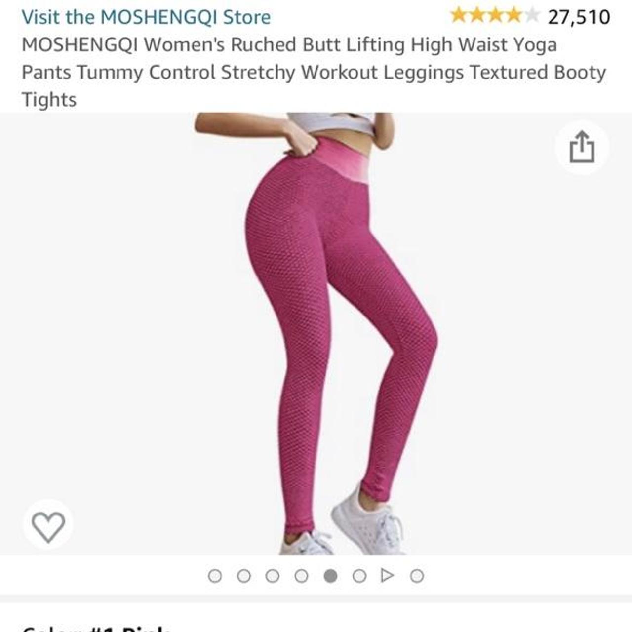 Pink Butt Lifting and Tummy Control Leggings Never... - Depop