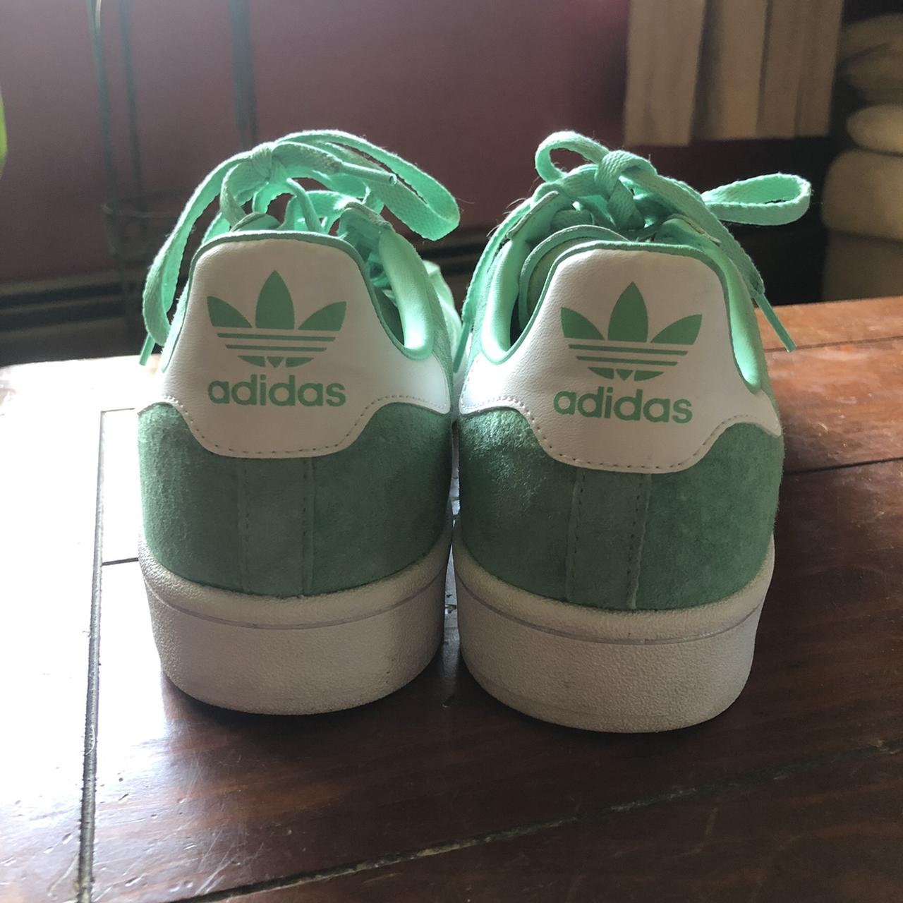 Seafoam light green adidas campus sneakers. Only... - Depop