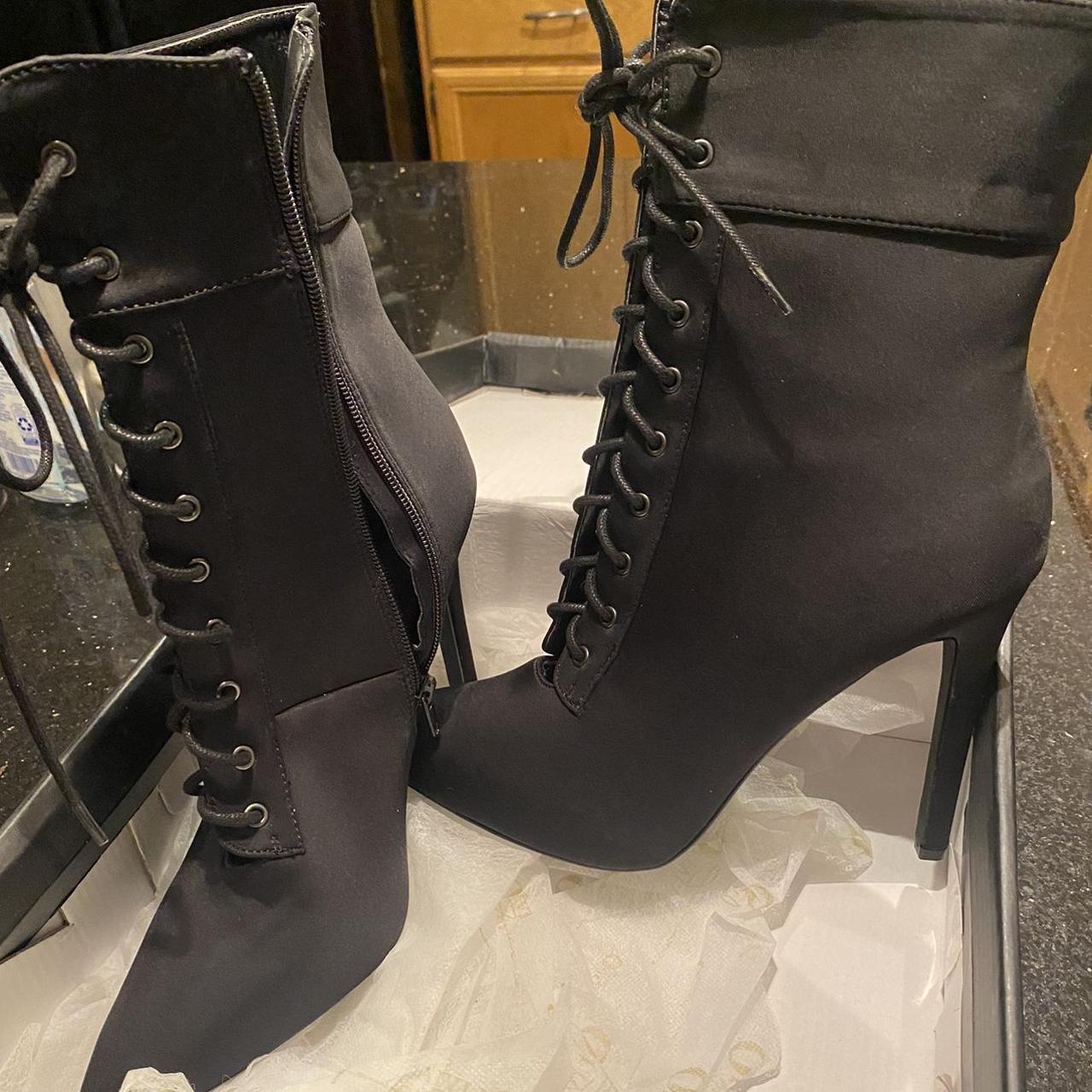Forever 21 “Olivia” black ankle boots. Size 10. Zips... - Depop