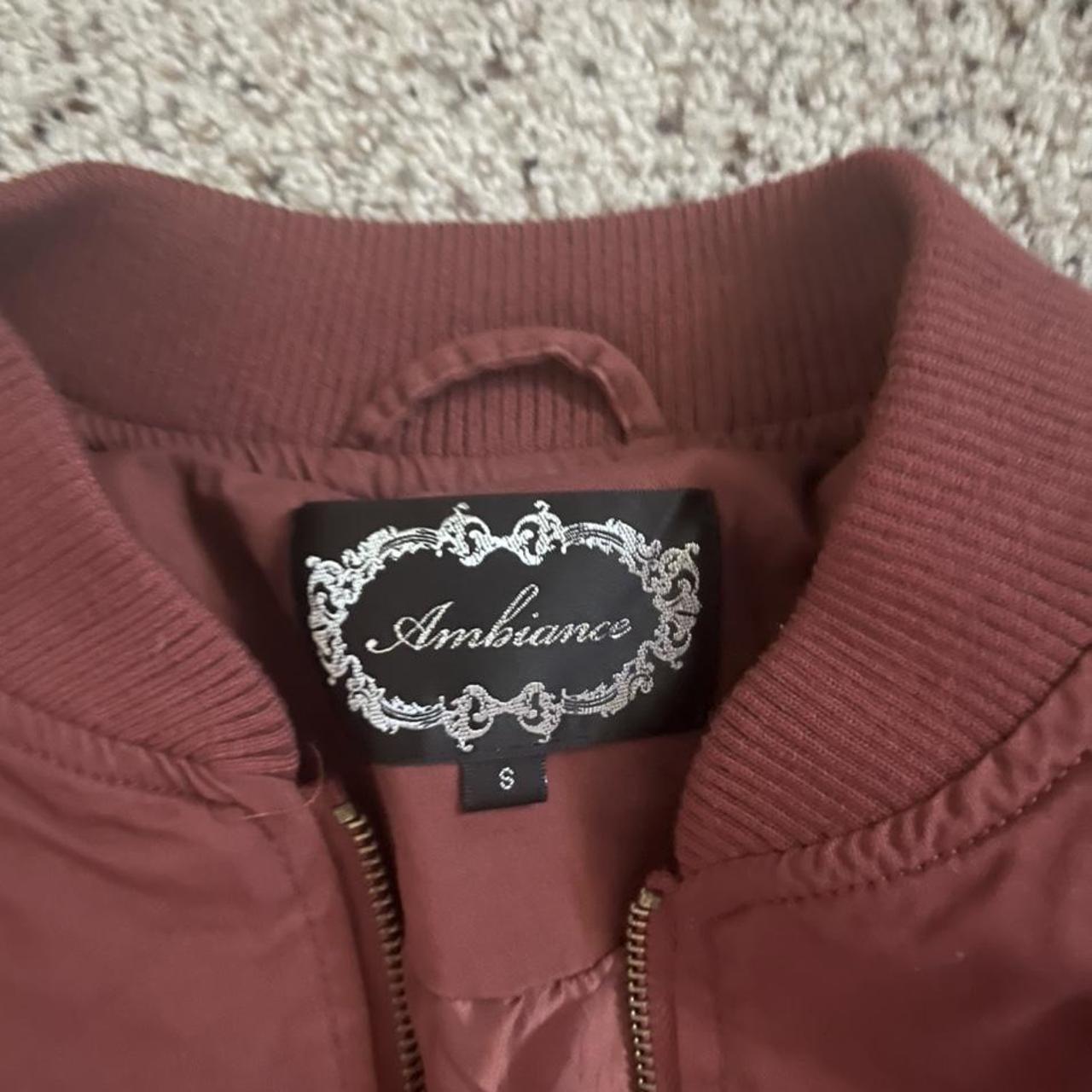 Ambiance Apparel Women's Burgundy Jacket Depop