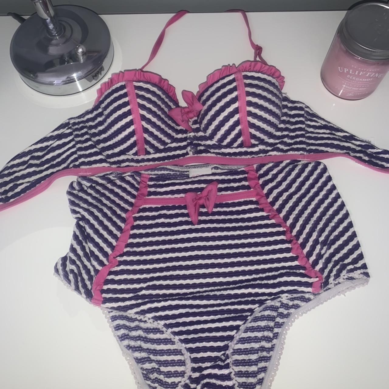 Floozie from debenhams high waisted striped bikini