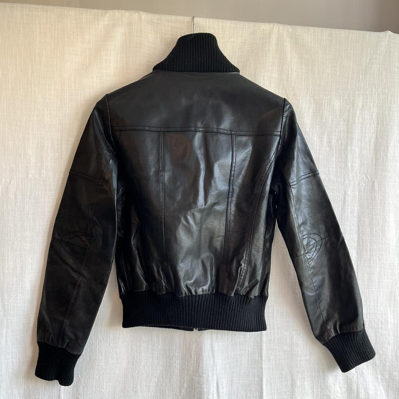 Ladies Villa Clothing #leather bomber jacket in... - Depop