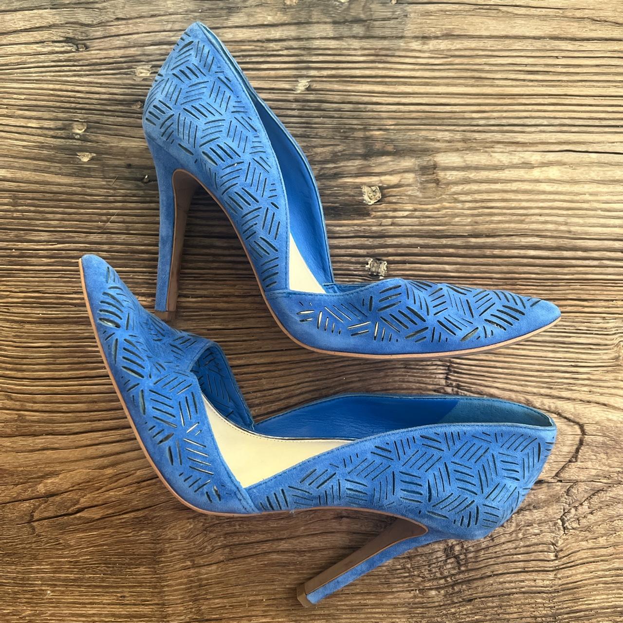 Jessica simpson best sale blue suede pumps