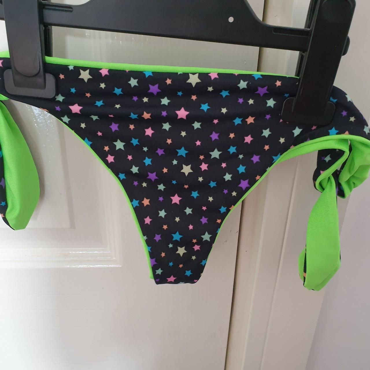 Adjustable thong bikini bottom. Only worn once. Size... Depop