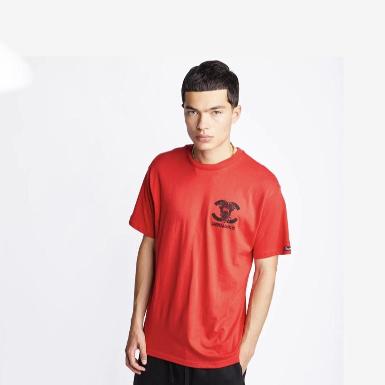 Crooks & Castles Men's Red T-shirt | Depop