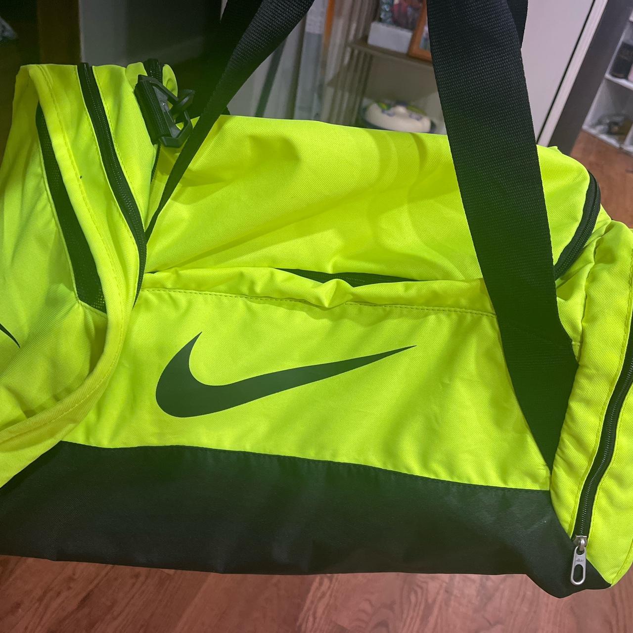 nike neon green duffle bag