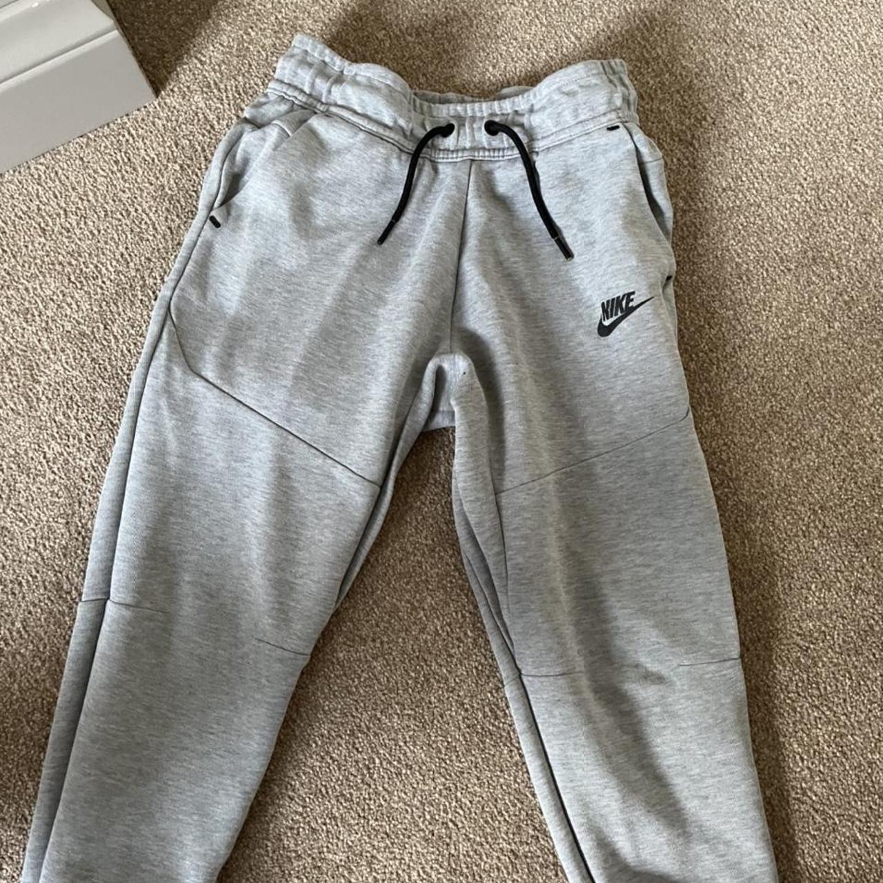 Nike Grey and Black Joggers-tracksuits | Depop