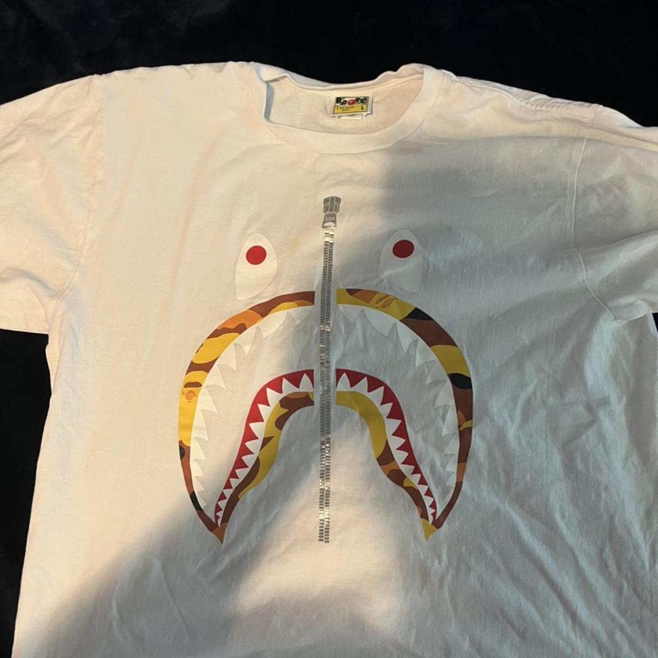 Bape 1st Camo Shark T Shirt(Large) - Depop