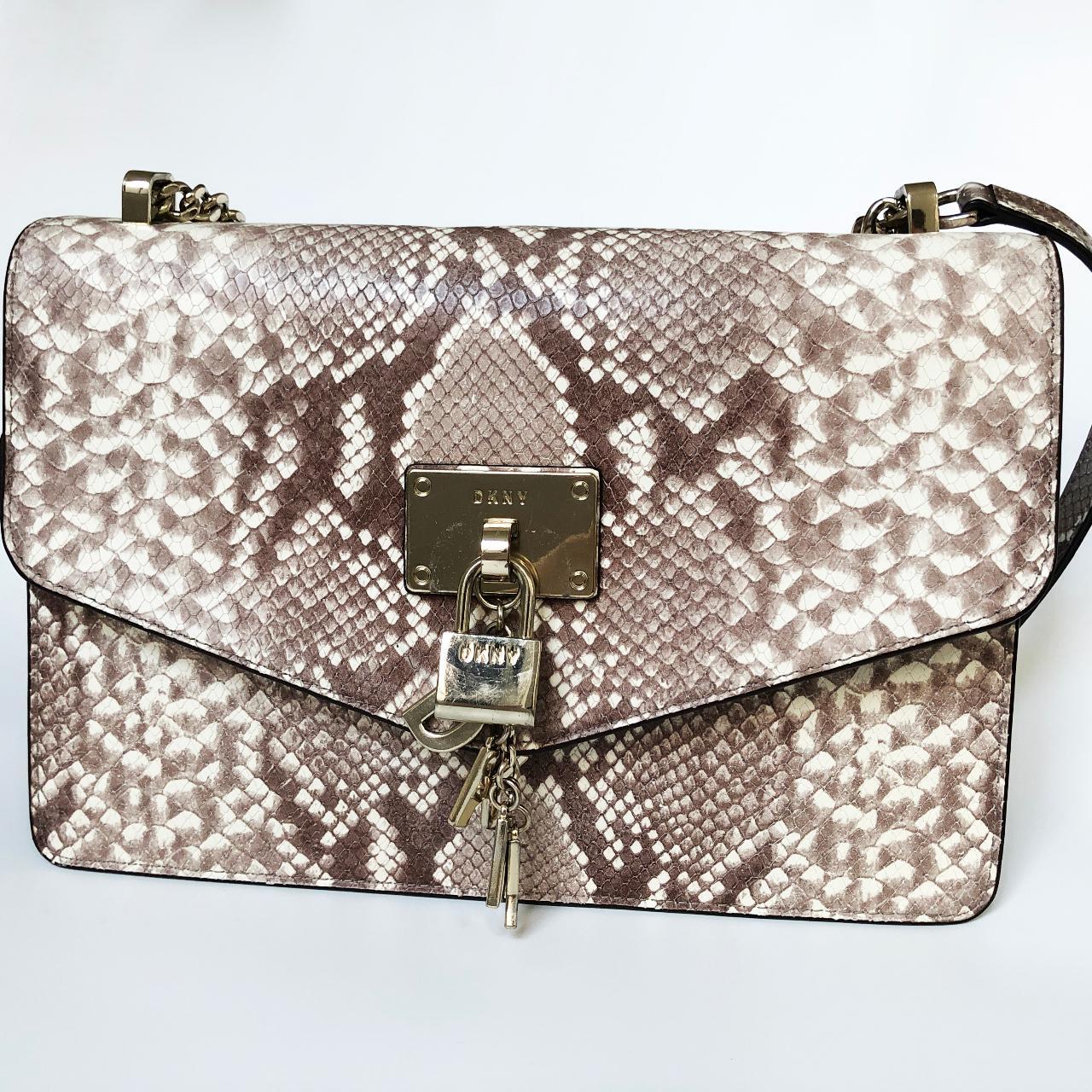Product Image 1 - DKNY beige python crossbody bag,