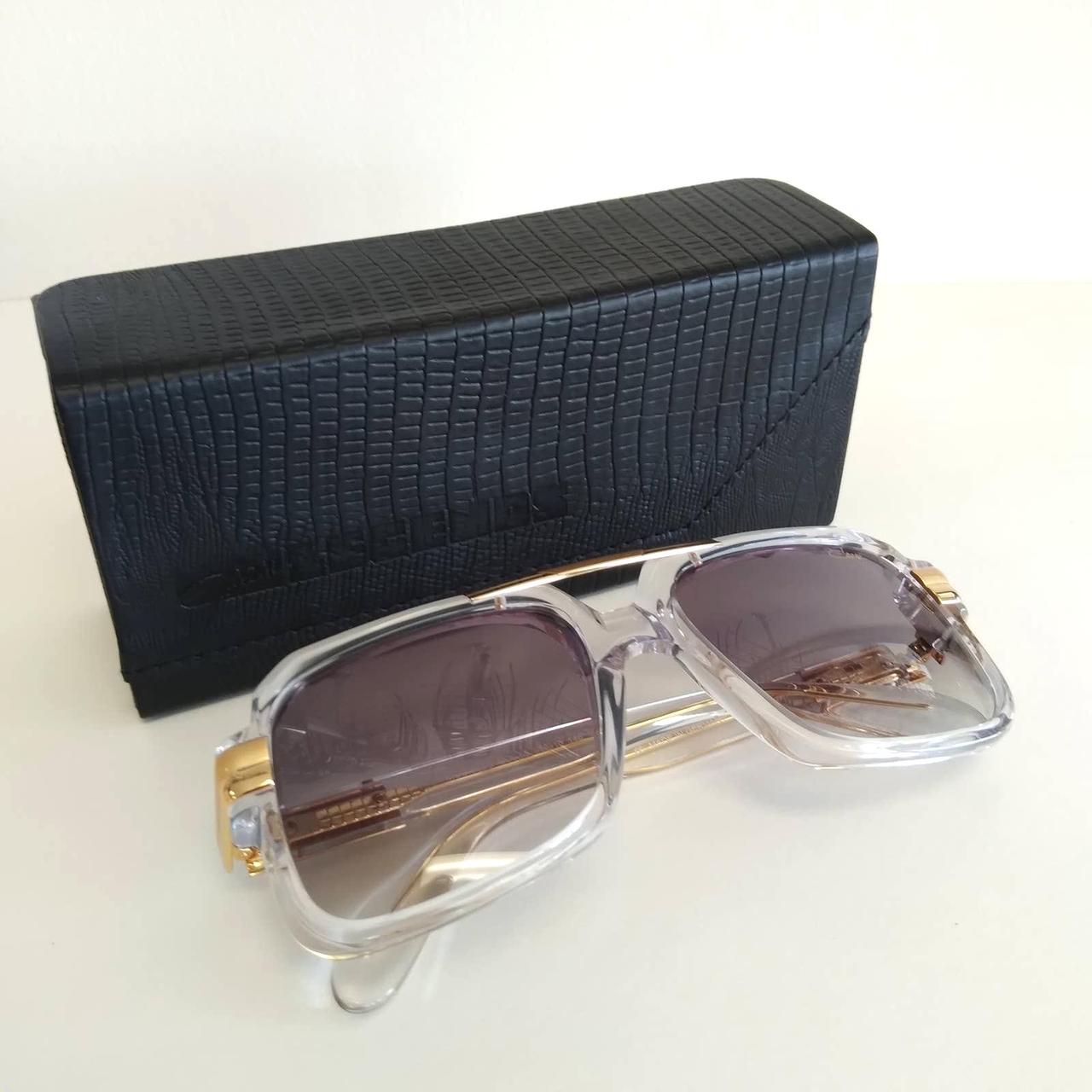 Cazal Men's Grey and Gold Sunglasses