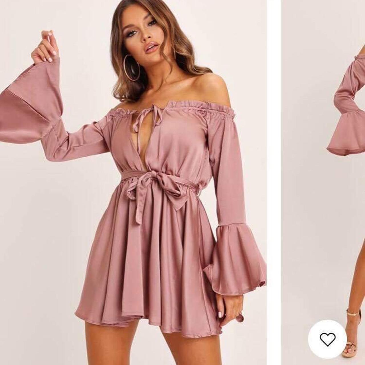 I saw it on sale first satin dress