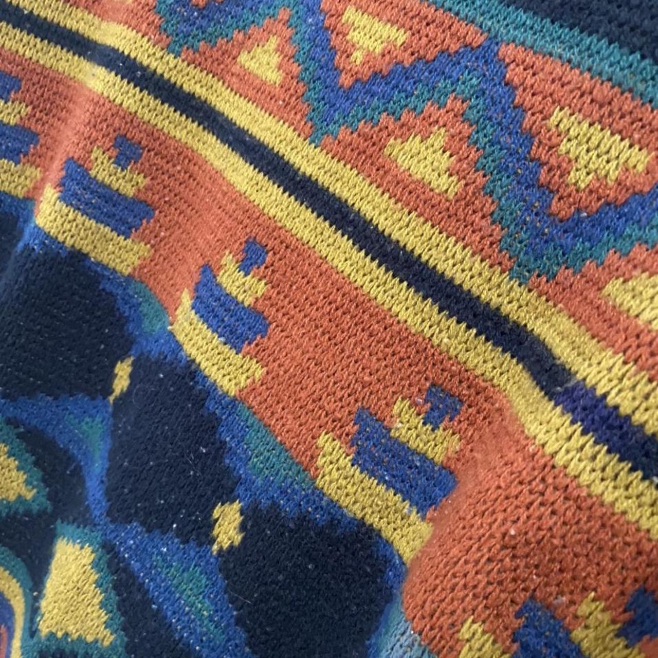 Anchor Blue Men's Navy and Orange Jumper Depop