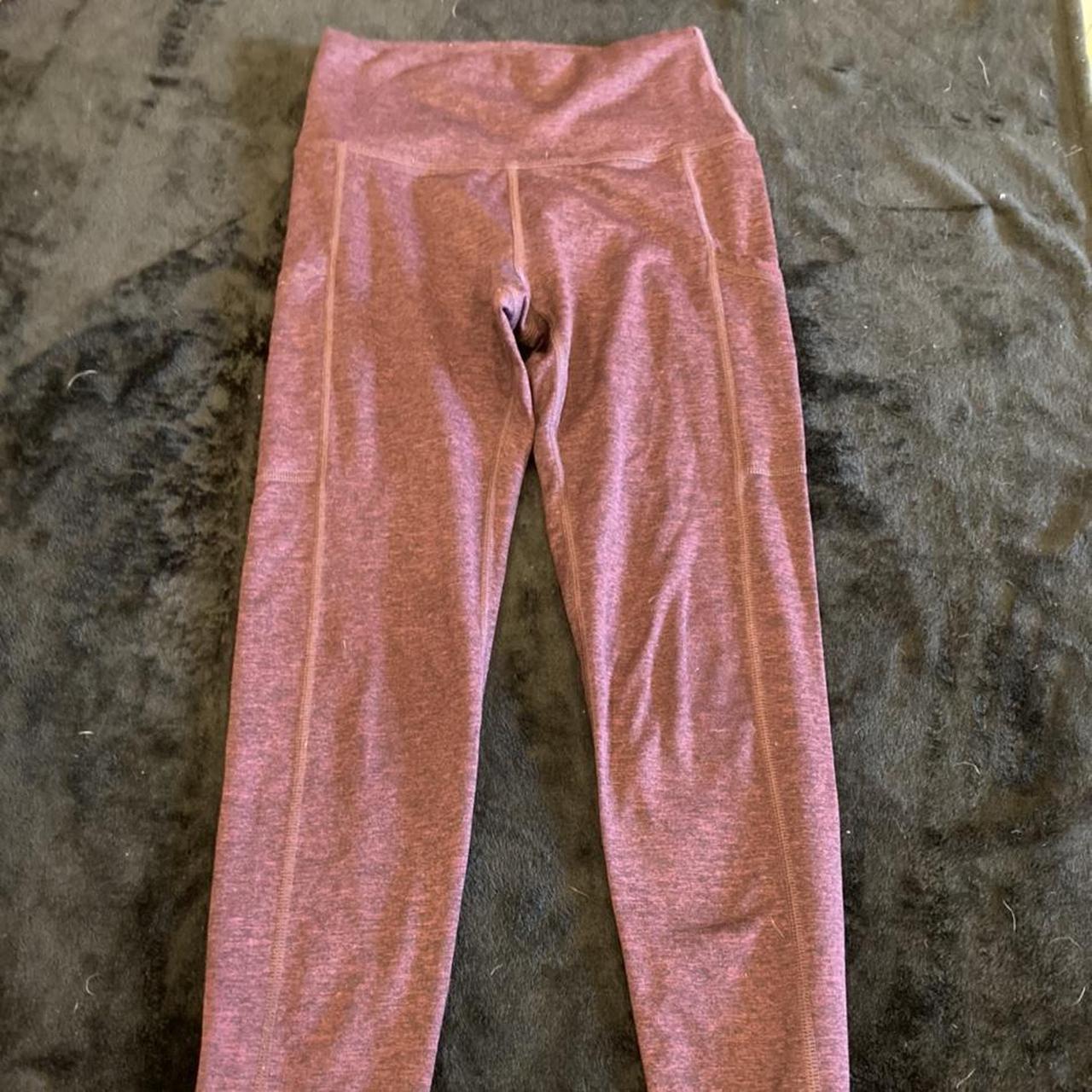 Aerie Burgendy Size Small Leggings with pockets. In... - Depop