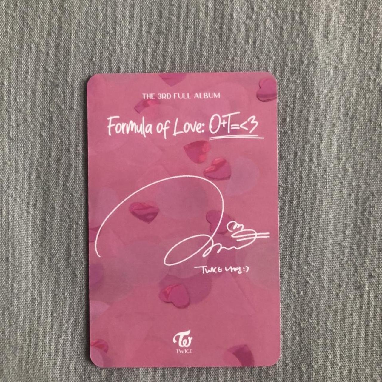 Twice Nayeon formula of love photocard #twice... - Depop