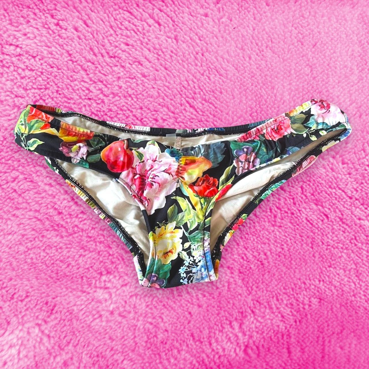 Tropical print swim bikini bottoms size XSS, no... Depop