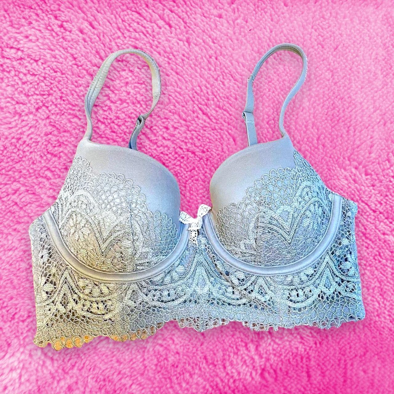 Victoria's Secret Women's Grey Bra Depop