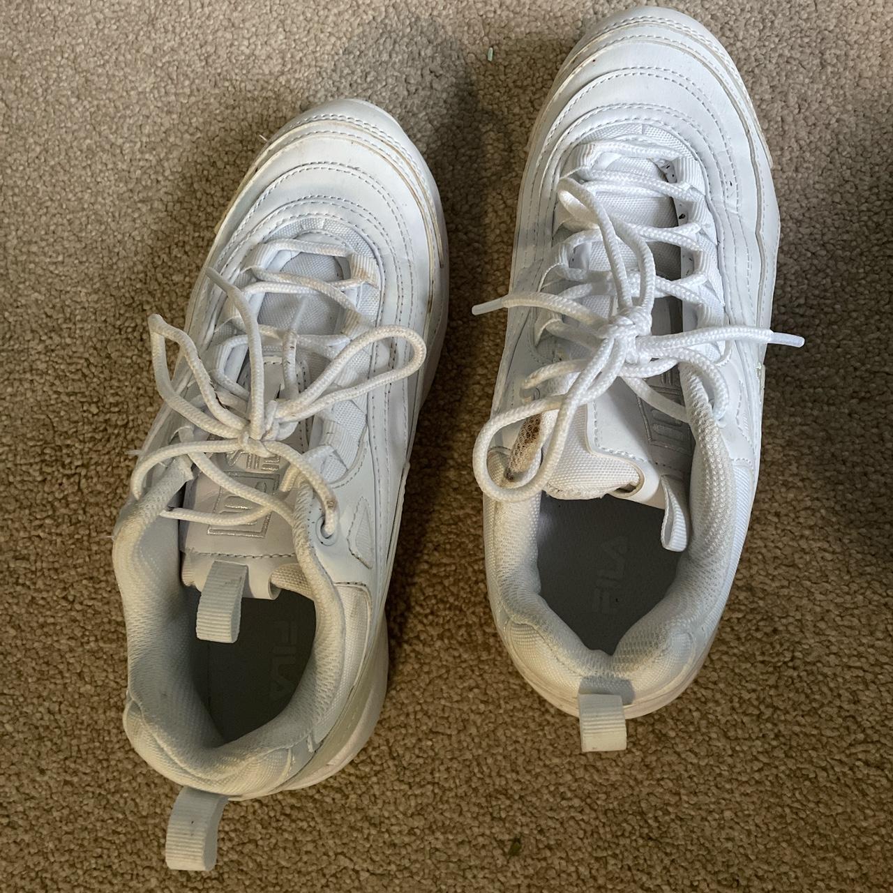 fila white trainers junior