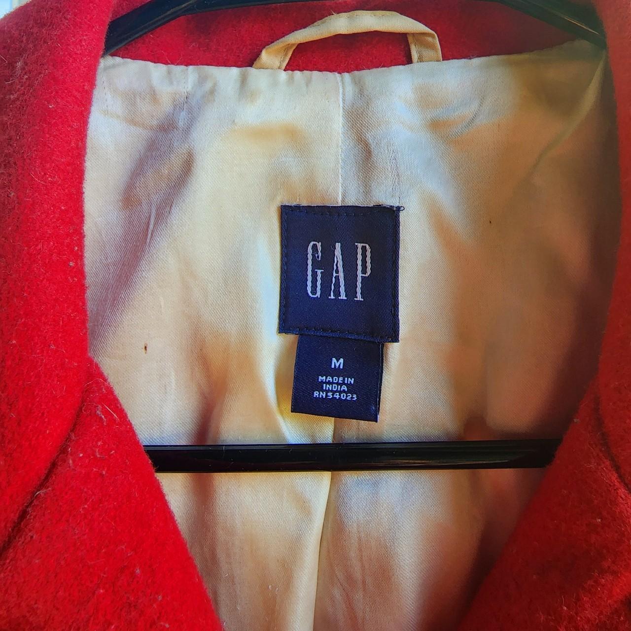 RED GAP PEA COAT Pretty red pea coat in good... - Depop