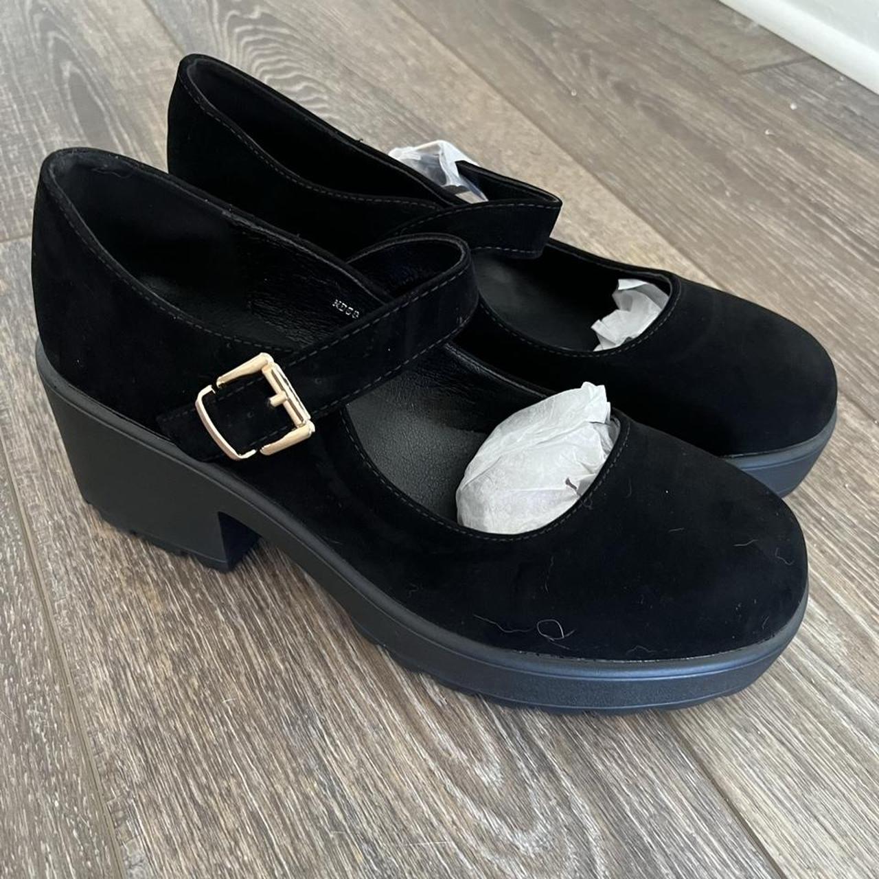 sai black suede mary janes