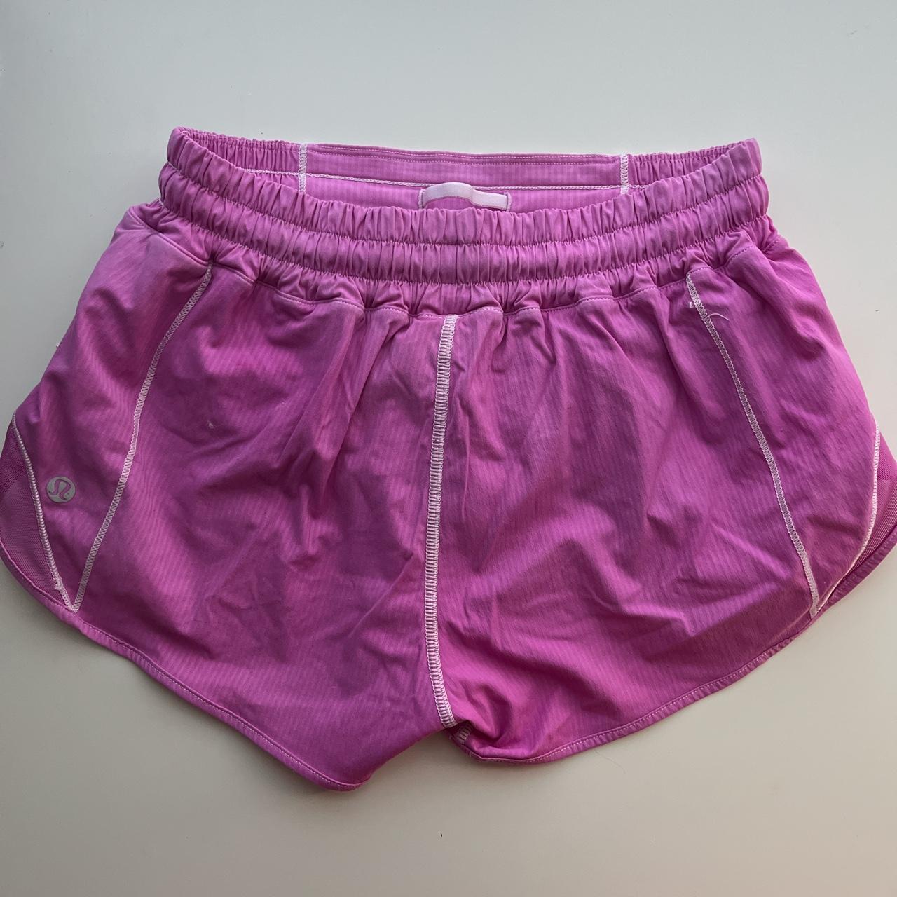 lululemon shorts dyed with pink RIT dye only worn a... - Depop