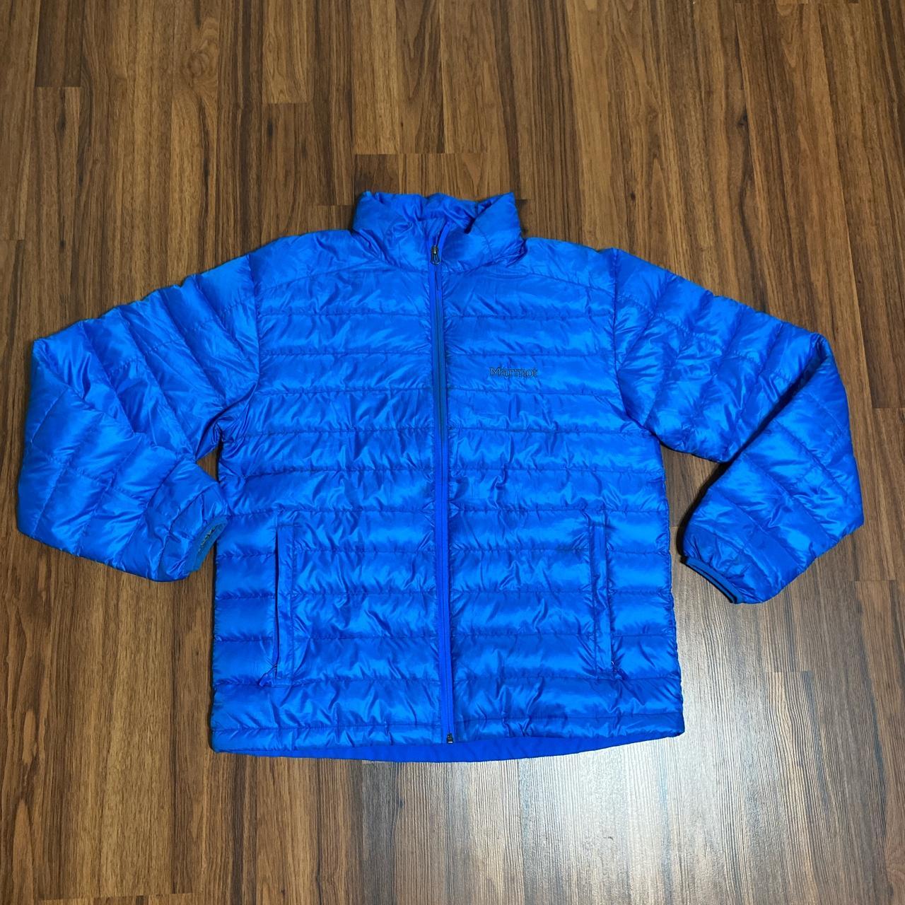 Marmot Blue and Grey Jacket | Depop