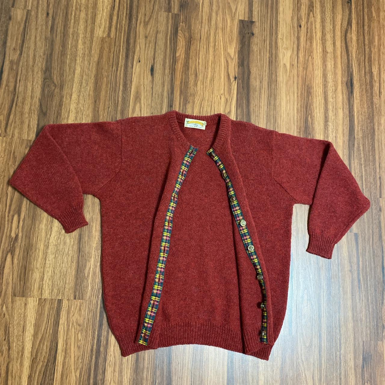 Vintage James Pringle Weaver Wool Cardigan Sweater... Depop