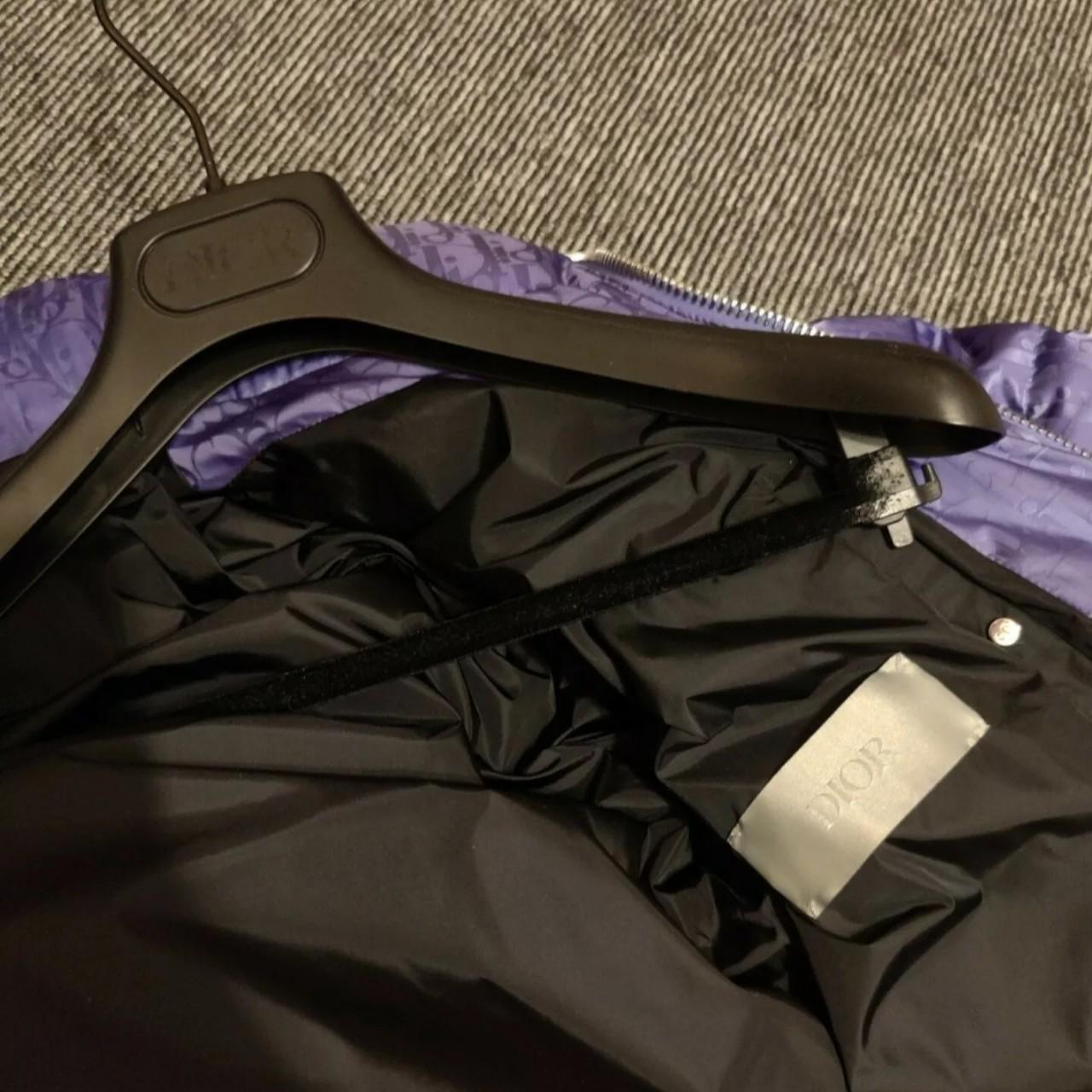 Dior purple oblique puffer jacket. Worn a lot but... - Depop