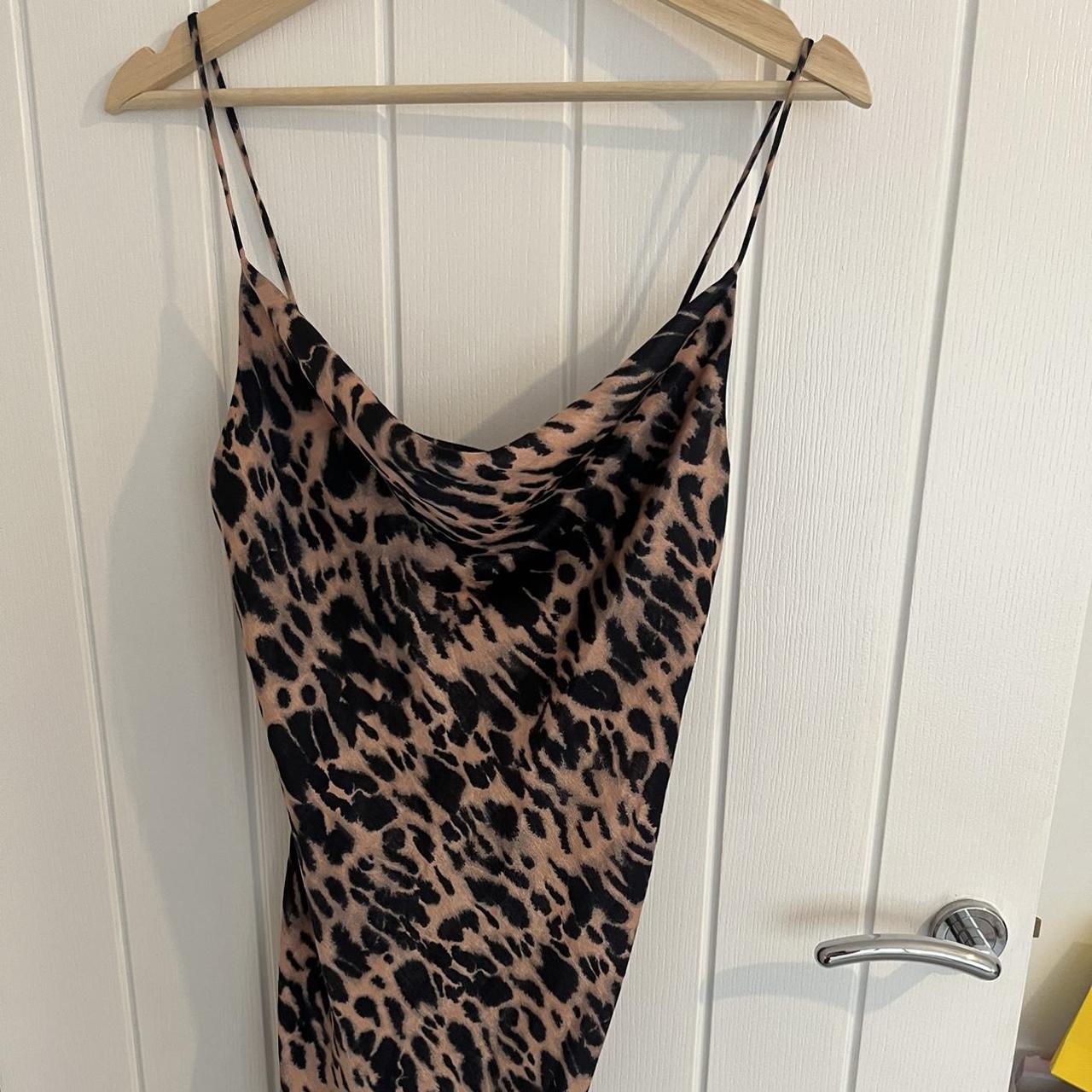 Topshop Women's Pink and Black Dress | Depop