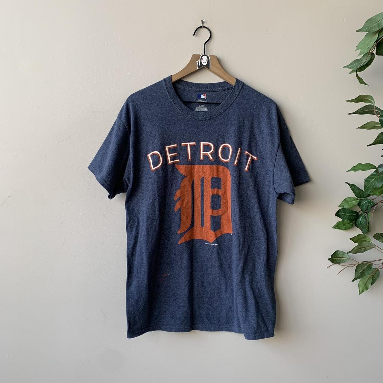 Genuine Merchandise Detroit Tigers Tshirt Blue Orange Baseball MLB