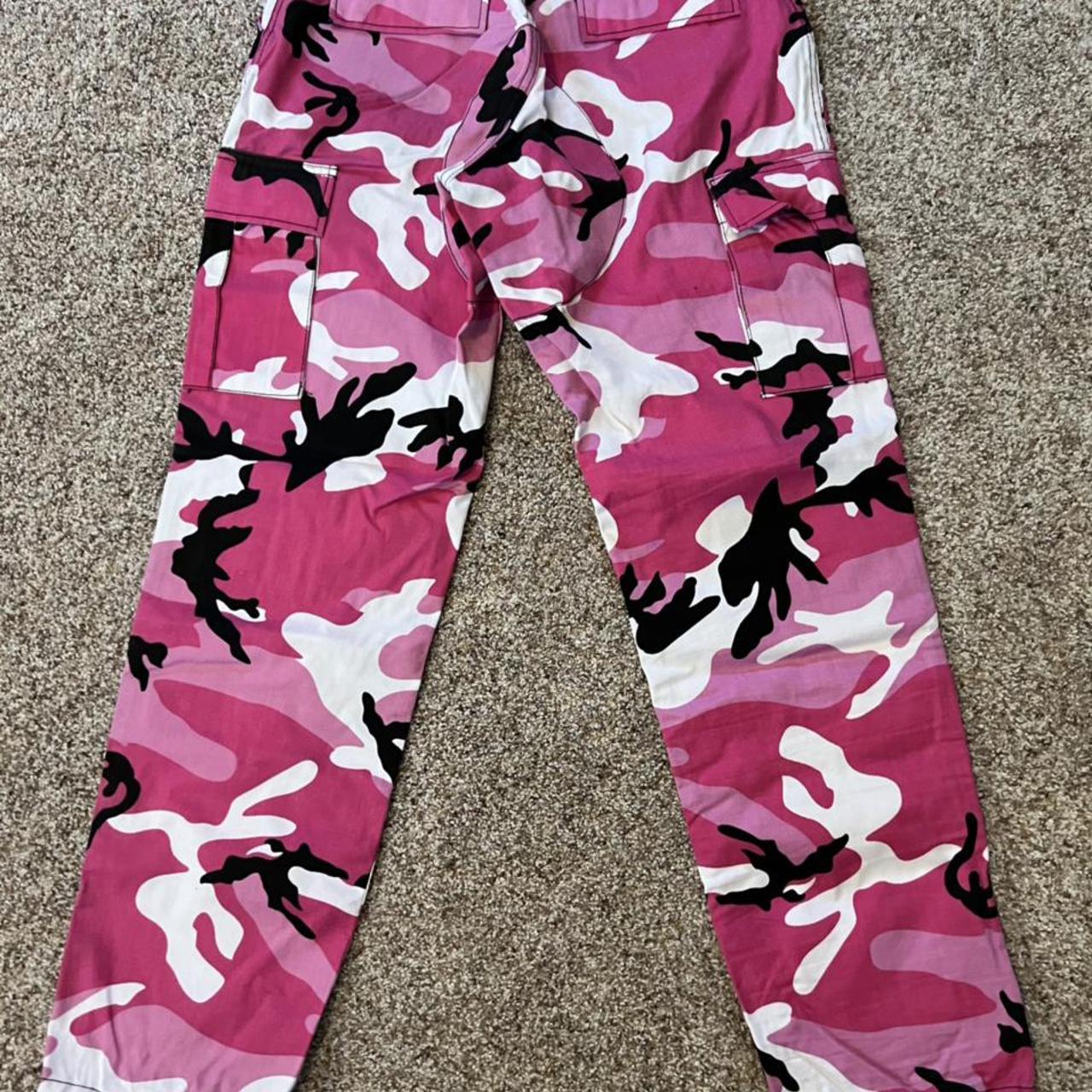 Rothco Pink Camo Cargo Pants Size Small S Very... - Depop