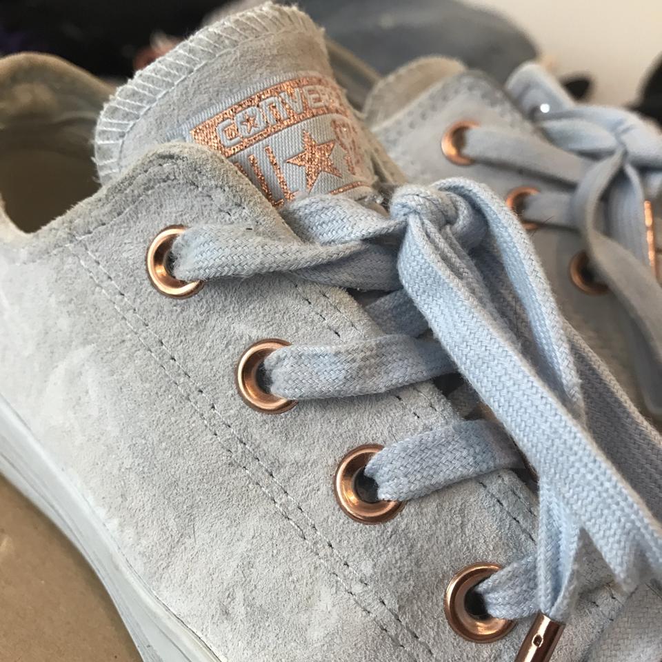 Grey suede and deals rose gold converse