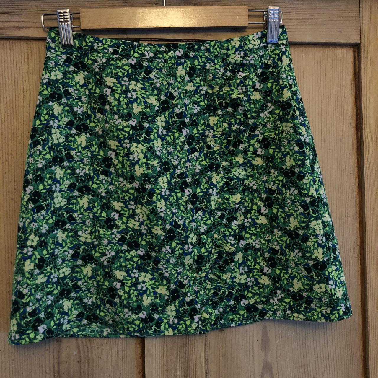 TOPSHOP Floral Heart Limited Edition A-line Short Skirt Mint Green UK 6 8 14 16 