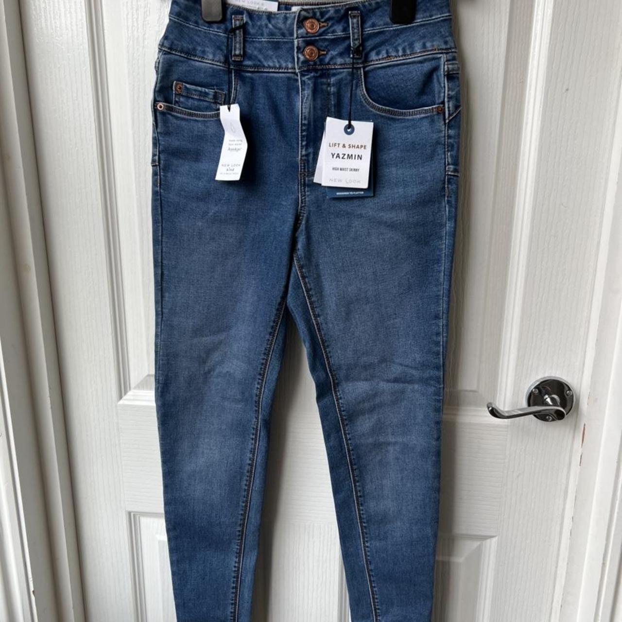 New look blue denim skinny jeans Size 6 Brand... Depop