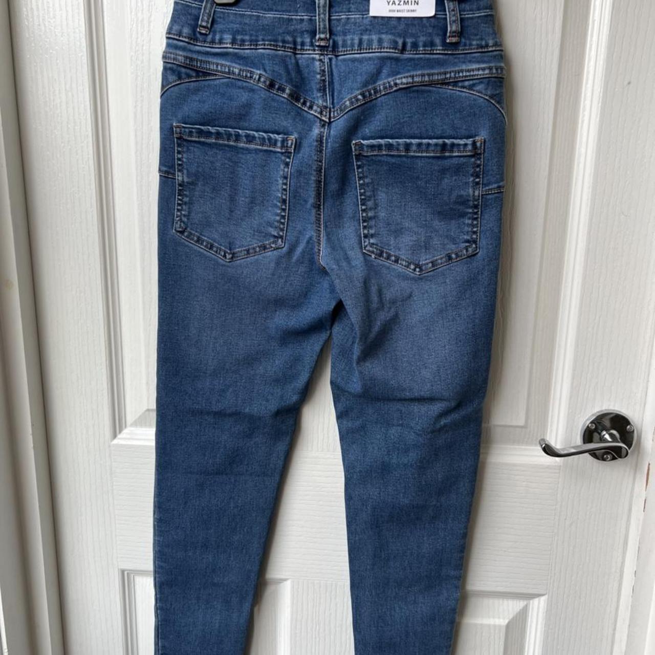 New look blue denim skinny jeans Size 6 Brand... Depop