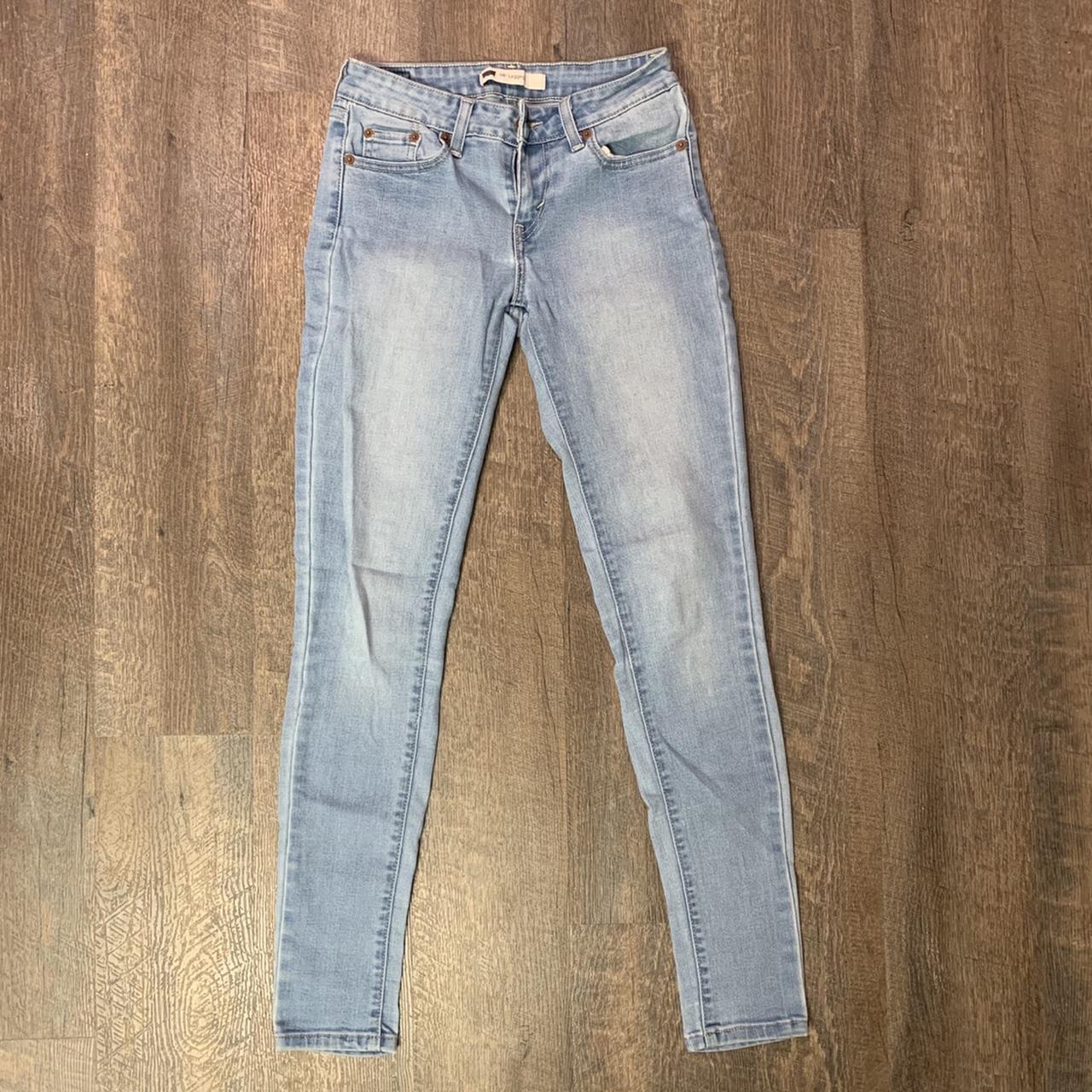 Mid rise light wash skinny jeans Super stretchy and... - Depop